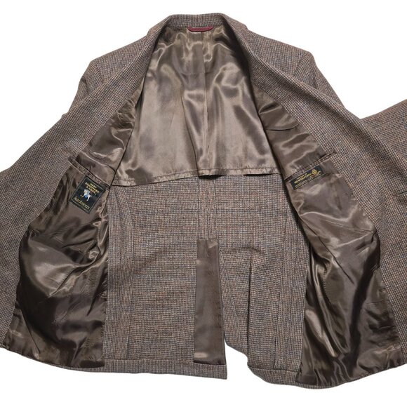 Hart Schaffner & Marx Vintage Brown Tweed Sportscoat Size M EUC - Picture 2 of 8